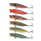 6PCS Minnow Baits for Fishing (UV Color Printing, 6.0g/6.5cm)