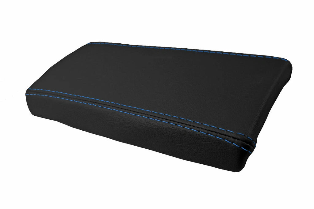 Leather Console Lid Pull Over Cover for Mazda Miata MX5 (1990–1997) Blue Stitch