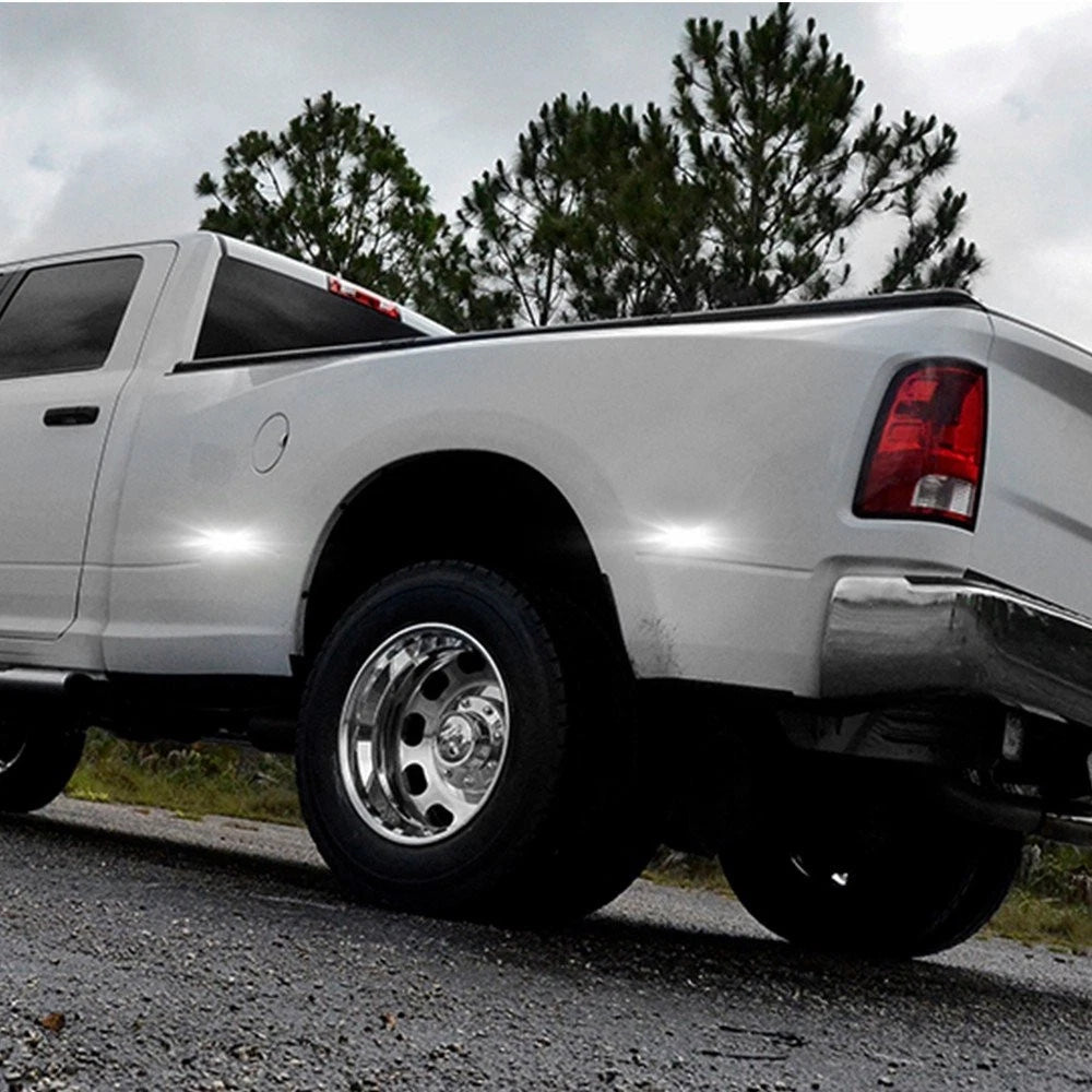 White LED Smoked Fender Side Marker Lights for Dodge RAM 3500HD (2014–2022)