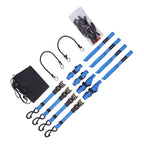 Set of 4 Ratchet Tie Down Straps for Motorcycle Truck (1 inch, 2200 lb)