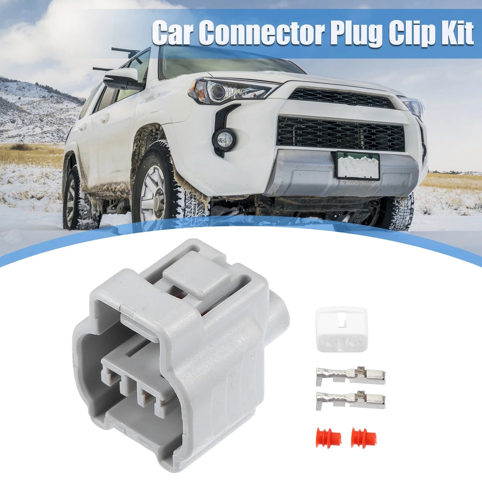 Set of 2 Reverse Light Switch Connector Adapters for Toyota (No.9098011051)
