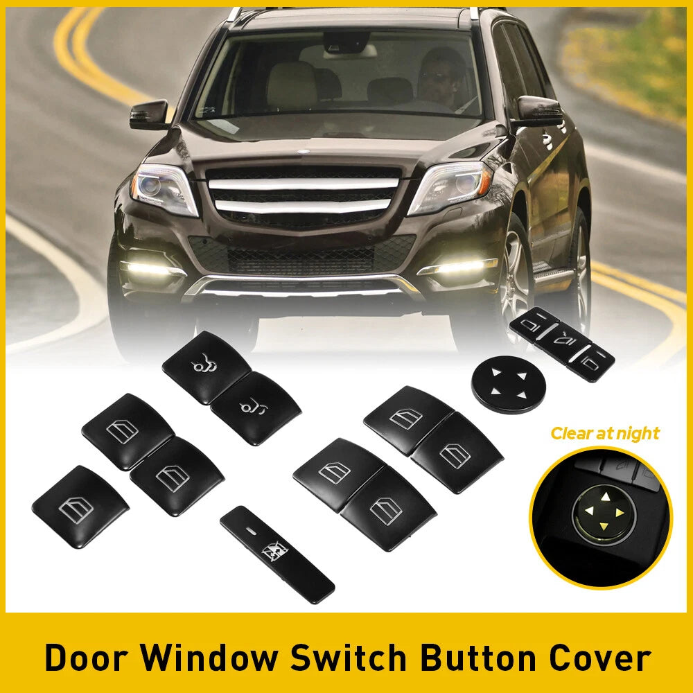 Window Switch Button Cover Trim for Mercedes Benz Class W212 W204 (2010–2016)