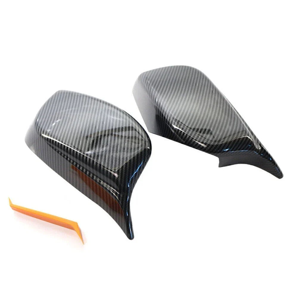 M Style Side Rearview Mirror Cover Caps for BMW 5 6 Series (2003-2010)