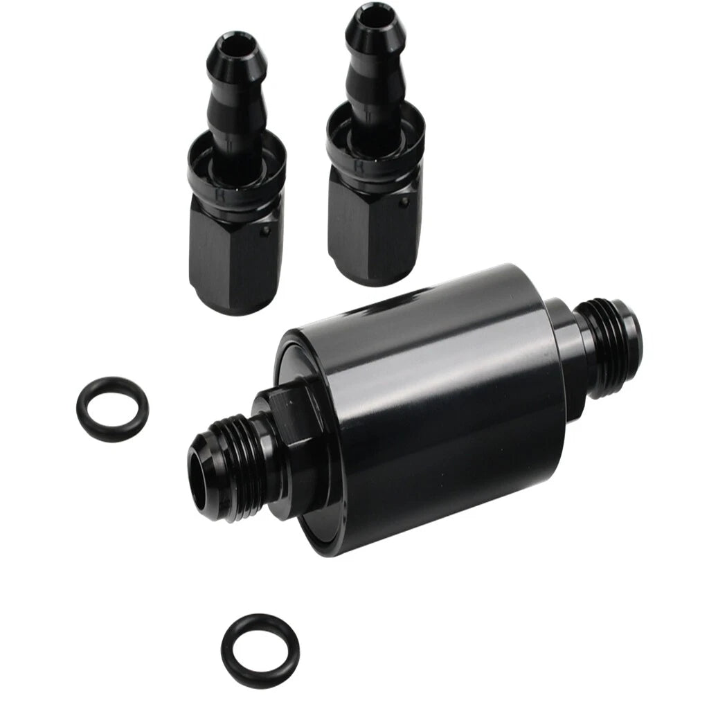 Power Steering Fluid In-line Filter for Universal (-6AN Push Lock Fittings)