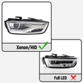 Xenon Headlight Assembly for Audi Q3 (2016–2018) Right Side W/ Bulb & Ballast