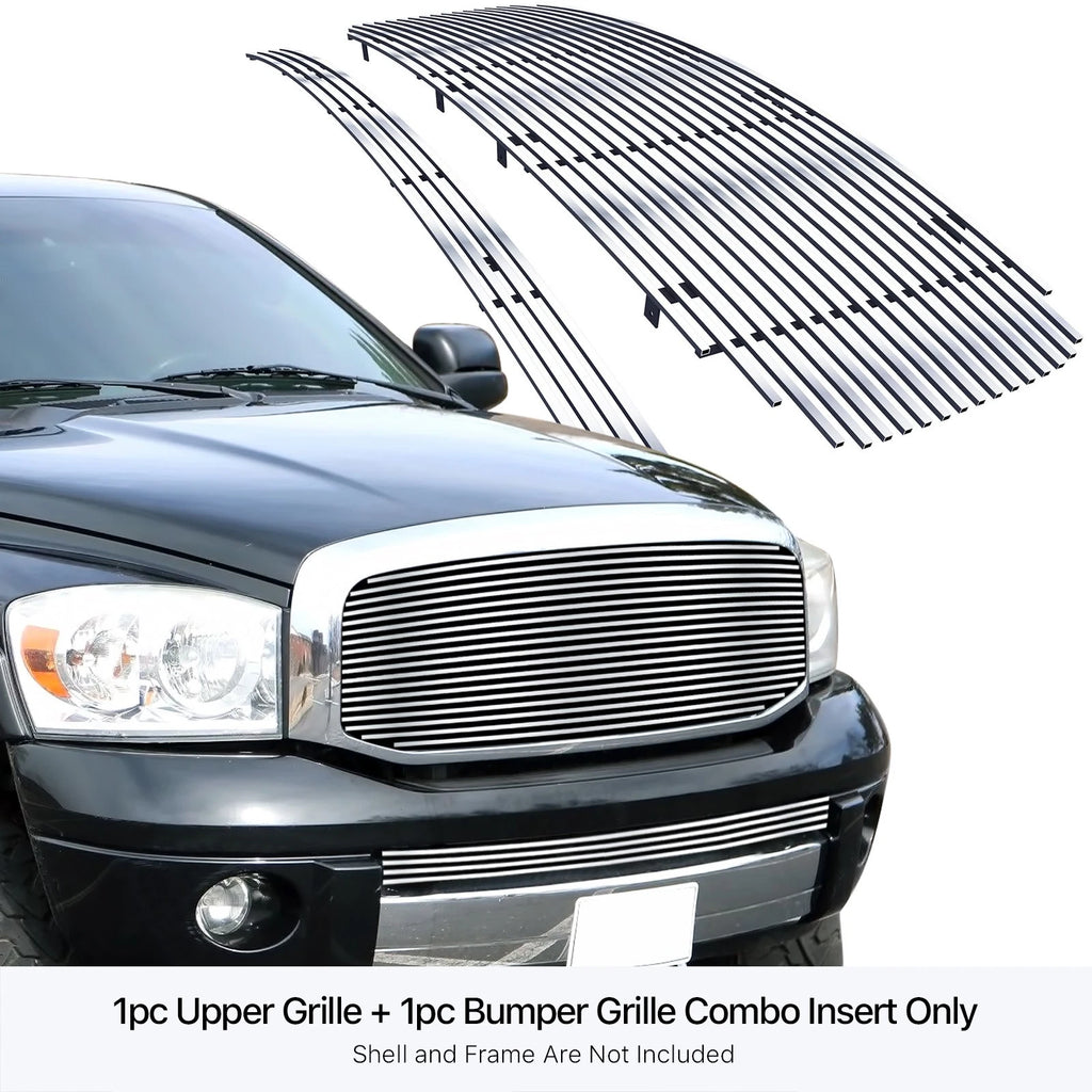 Polished Billet Front Grille Insert for Dodge Ram 1500 (2006-2008)