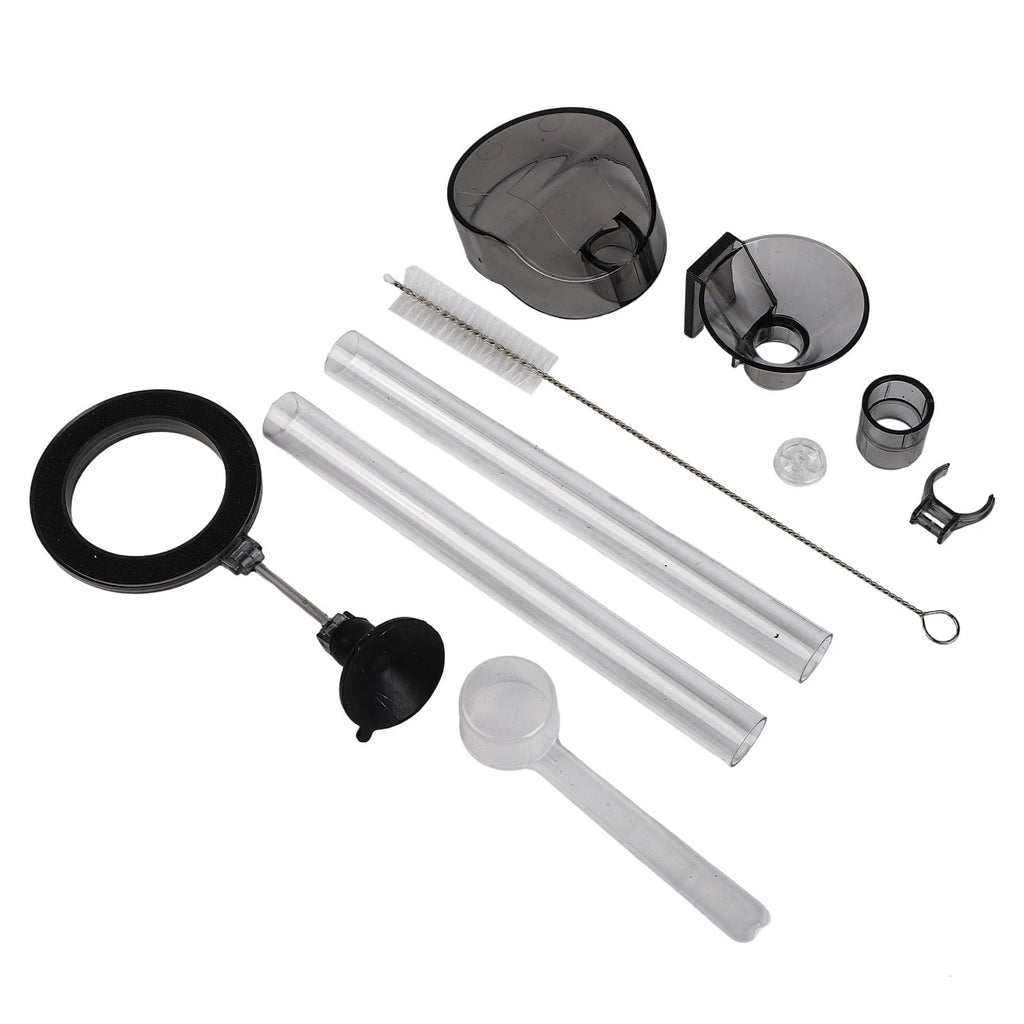 2X Shrimp Feeder Set with PC Tube Feeding Ring and Brush for Fish Tank