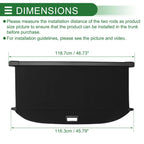 Retractable Cargo Cover for BMW X3 (2025–2026) Aluminum Alloy Canvas Black