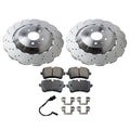 Rear Brake Kit 356mm Wavy Disc Rotors & Akebono Pads for Audi RS7 (2014–2020)