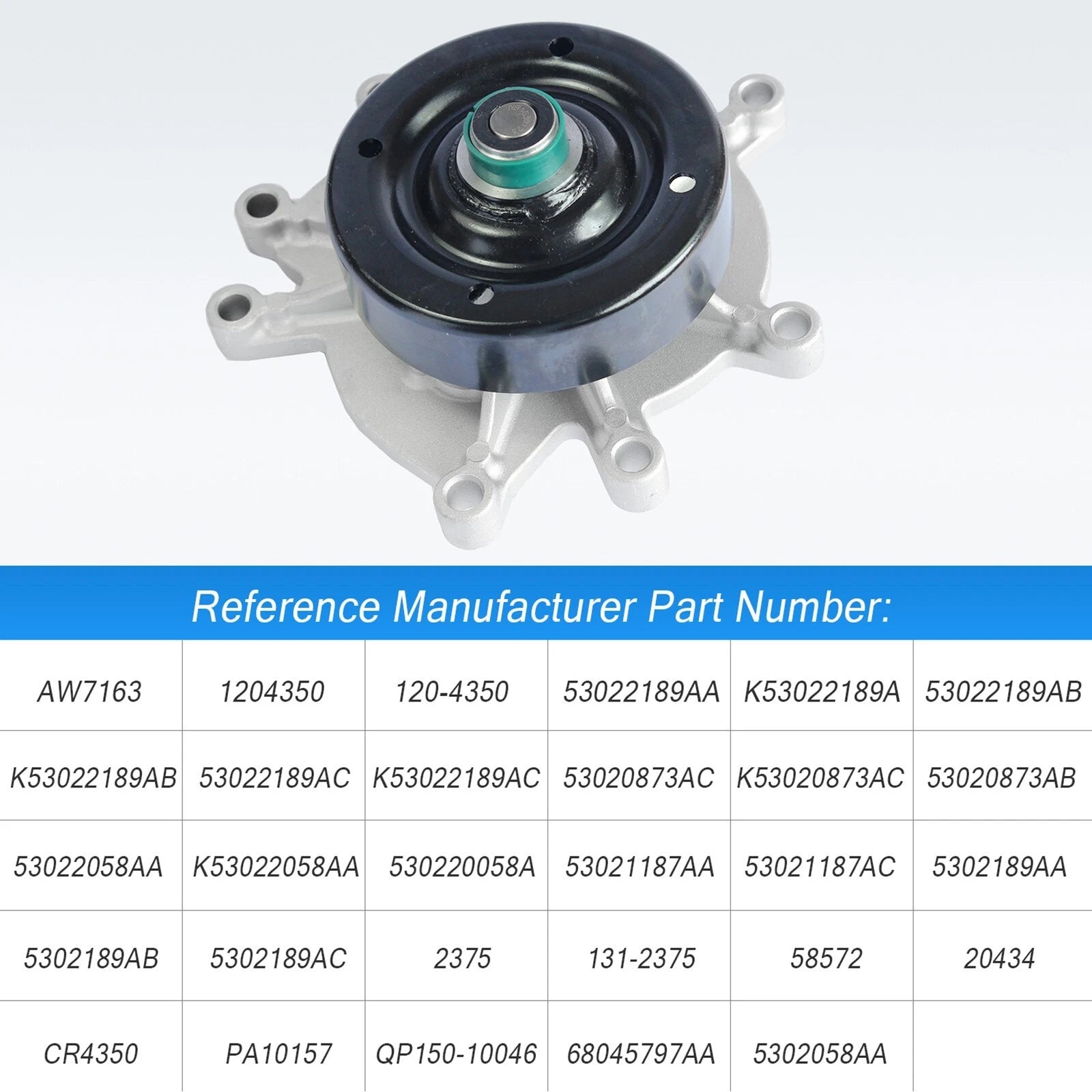 Water Pump for Dodge Chrysler Ram Jeep Mitsubishi Raider (2006–2009)