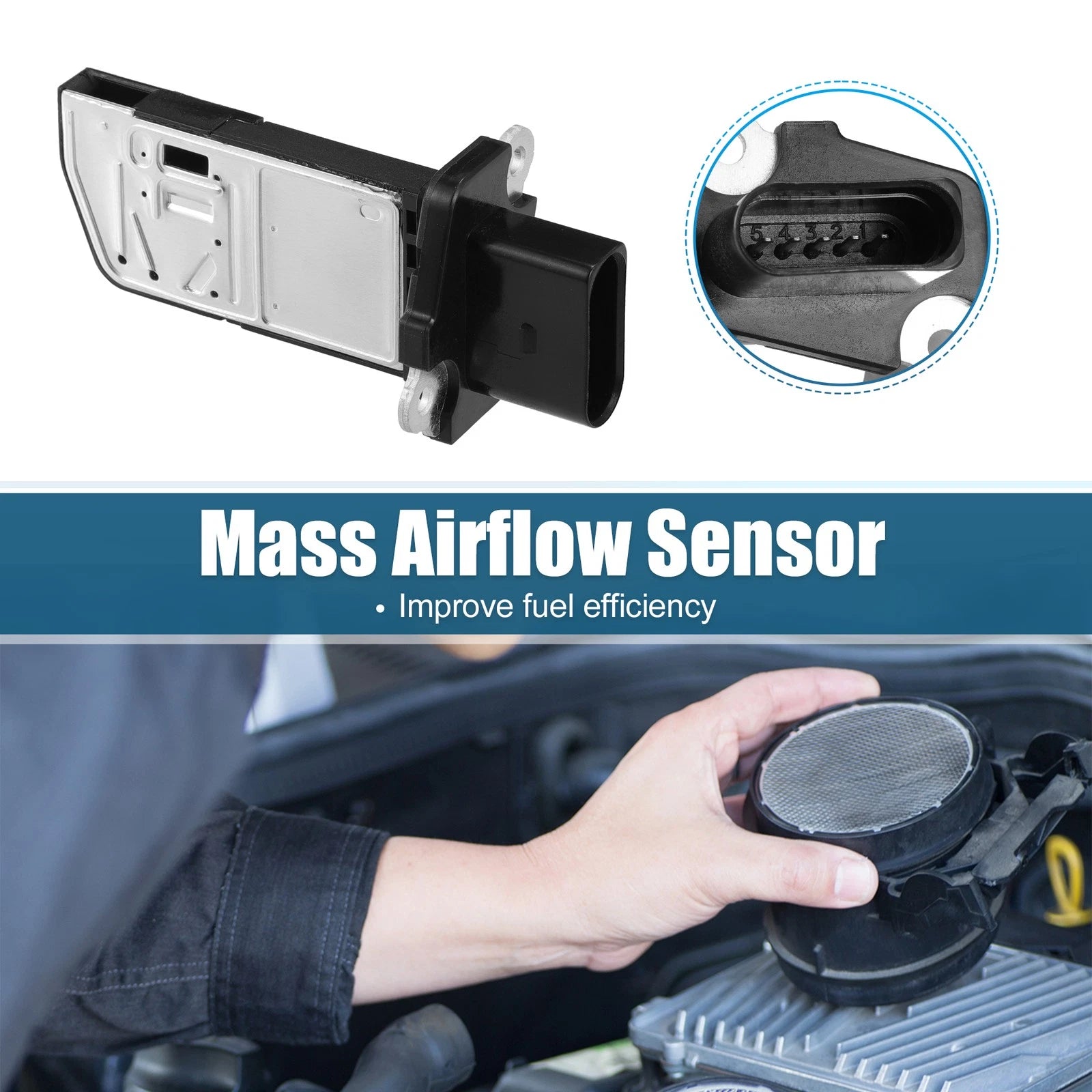 Mass Air Flow Sensor 06D906461 for Audi A4 2.0L (2002–2008)