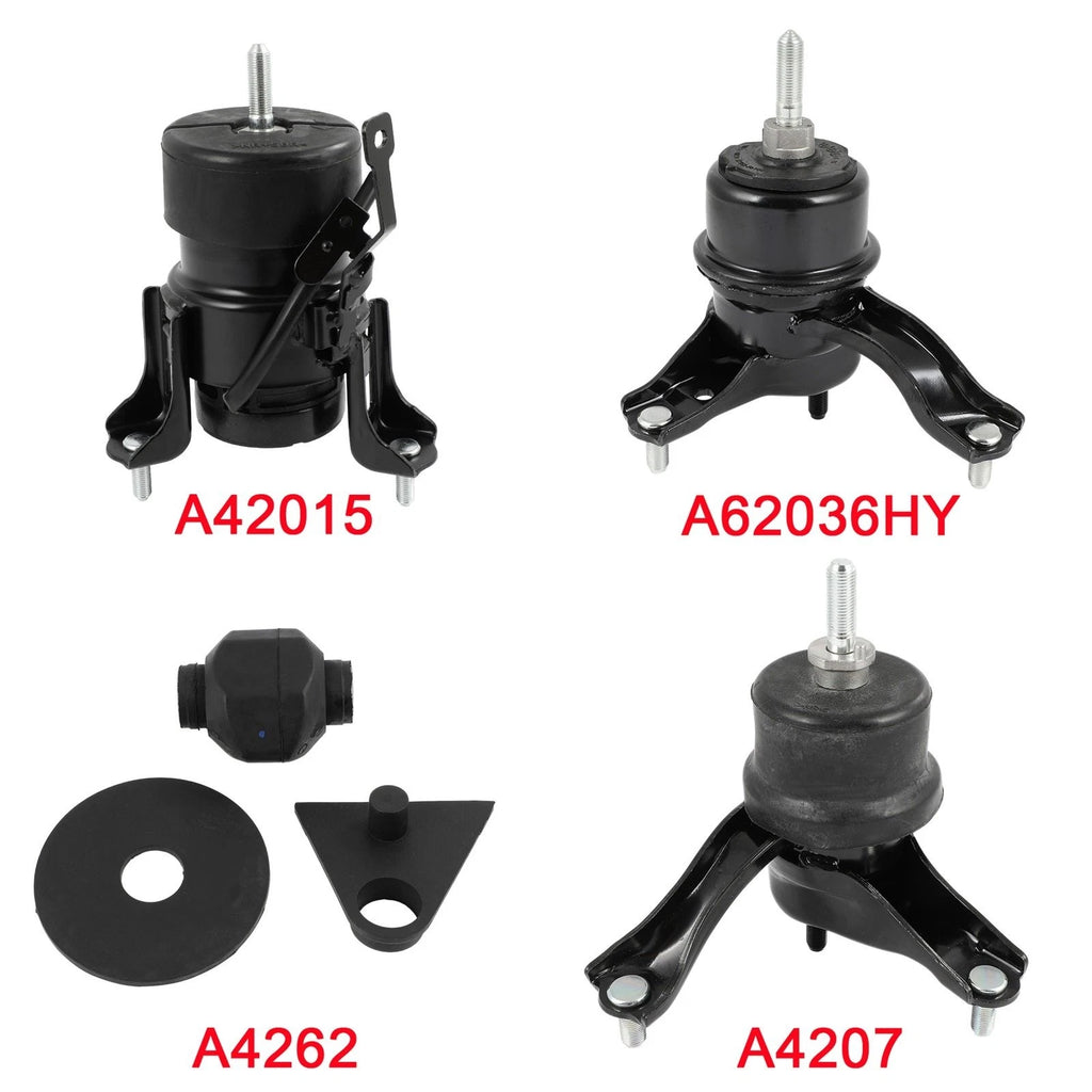 Set of 4 Engine Motor Mounts for Toyota Highlander Limited (2008–2010) V6 3.5L FWD
