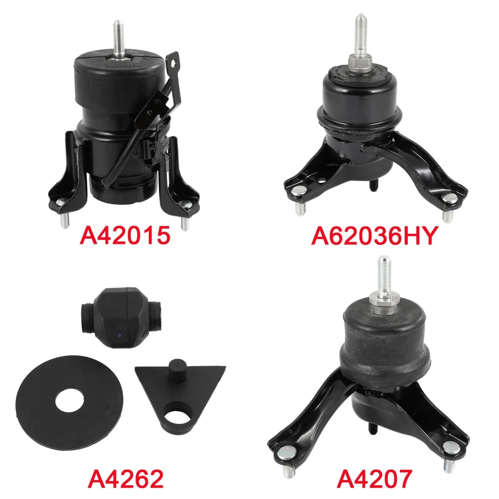 Set of 4 Engine Motor Mounts for Toyota Highlander Limited (2008–2010) V6 3.5L FWD