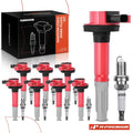 Set of 8 Ignition Coils & Iridium Spark Plugs for F-150, Mustang (2011–2016)