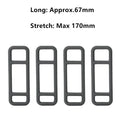 4 x 67MM Long 24MM Wide Driving Recorder Silicone Strap for DVR