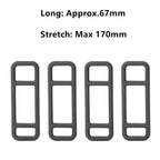 4 x 67MM Long 24MM Wide Driving Recorder Silicone Strap for DVR