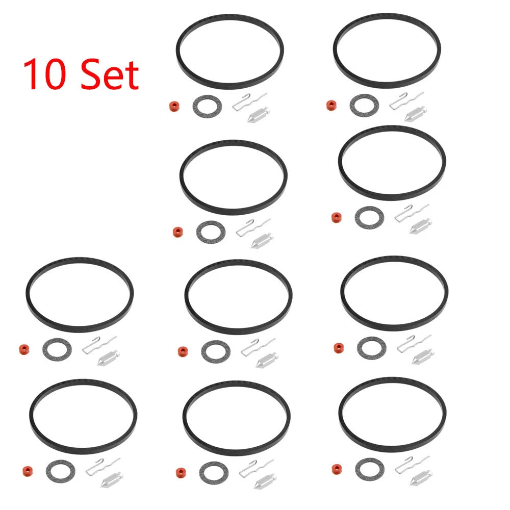 Set of 10 Carburetor Needle Seat Rebuild Kit for Tecumseh (631021, 631021A, 621021B)