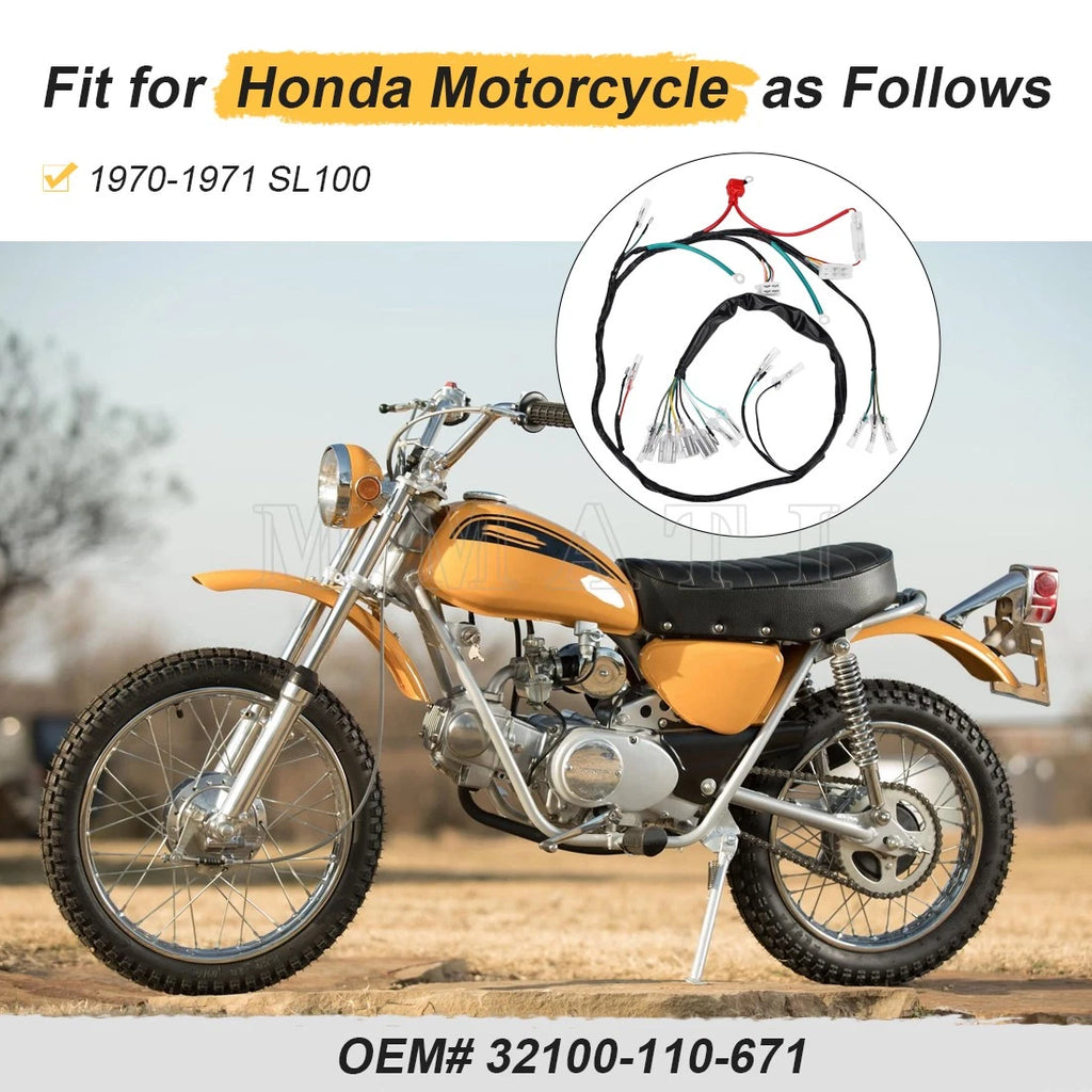 Wiring Harness for Honda SL100 (1970–1971) 32100-110-671