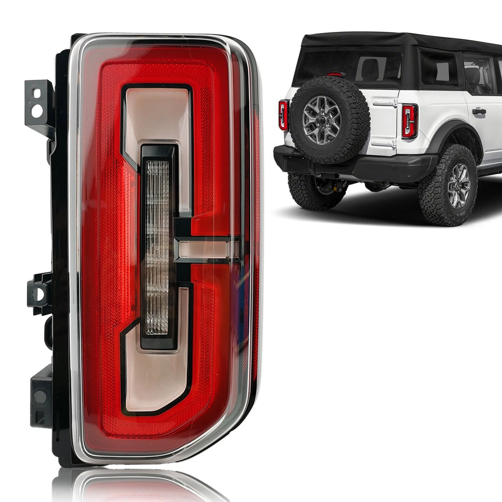 LED Tail Light for Ford Bronco (2021–2026) w/ Yellow Turn Signal Right