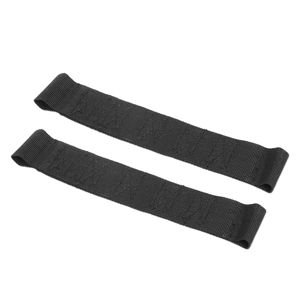 2X Black Door Limiting Straps for Jeep Wrangler (1955–2006)