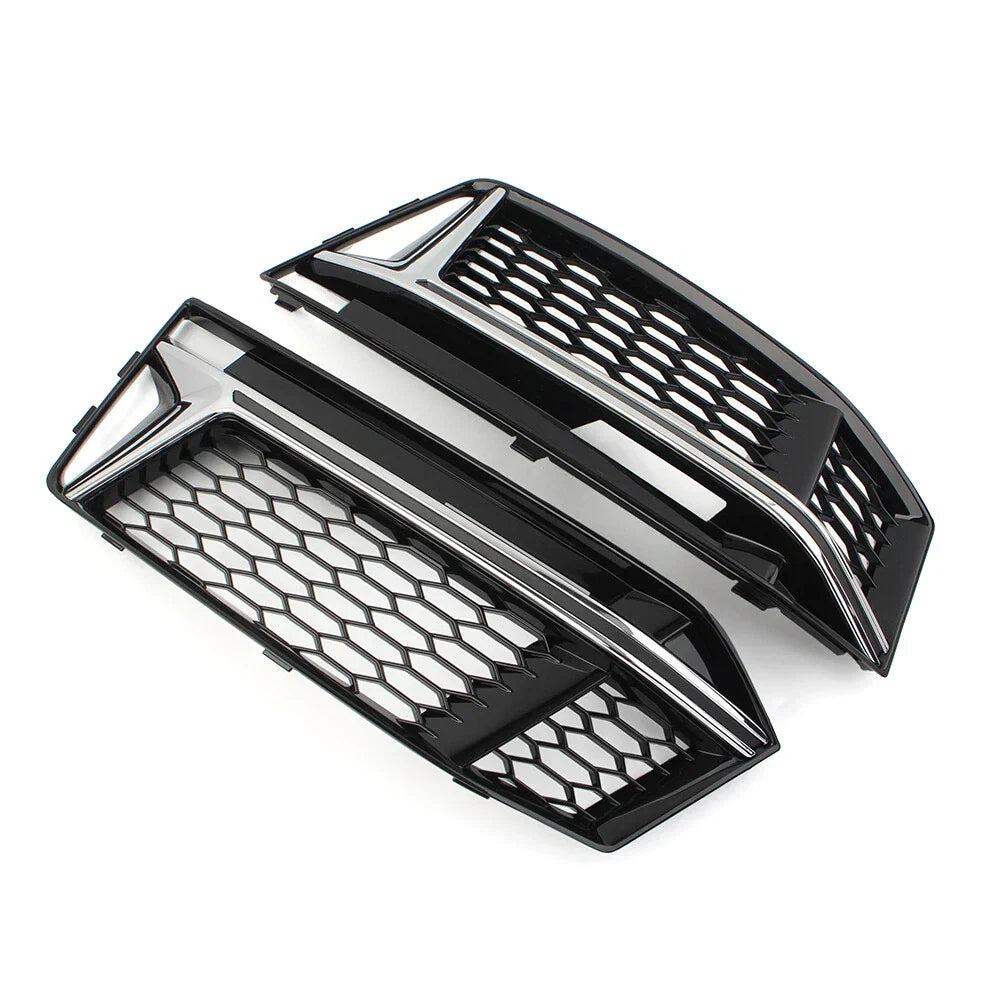 Honeycomb Mesh Fog Light Grille Cover for Audi A4 B9 S4 (2016-2018)