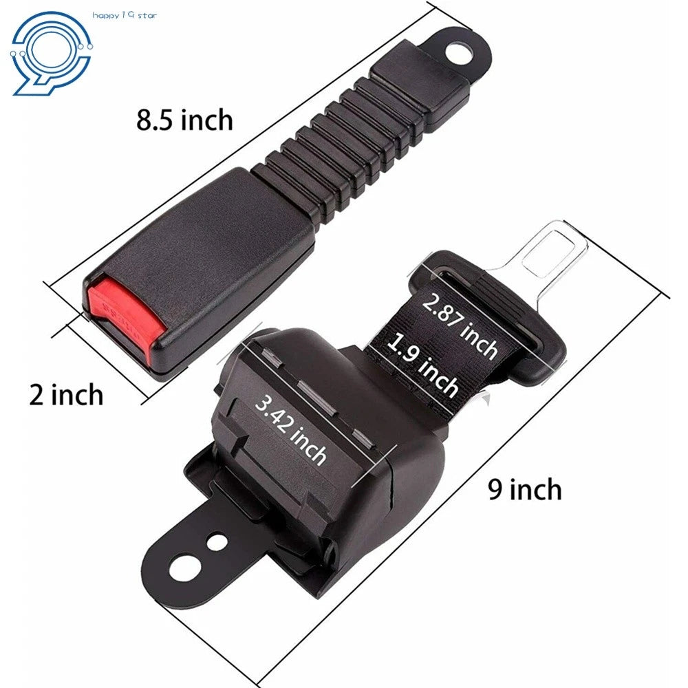 Set of 2 Retractable Golf Cart Seat Belts for EZ-GO/Yamaha/Club Car