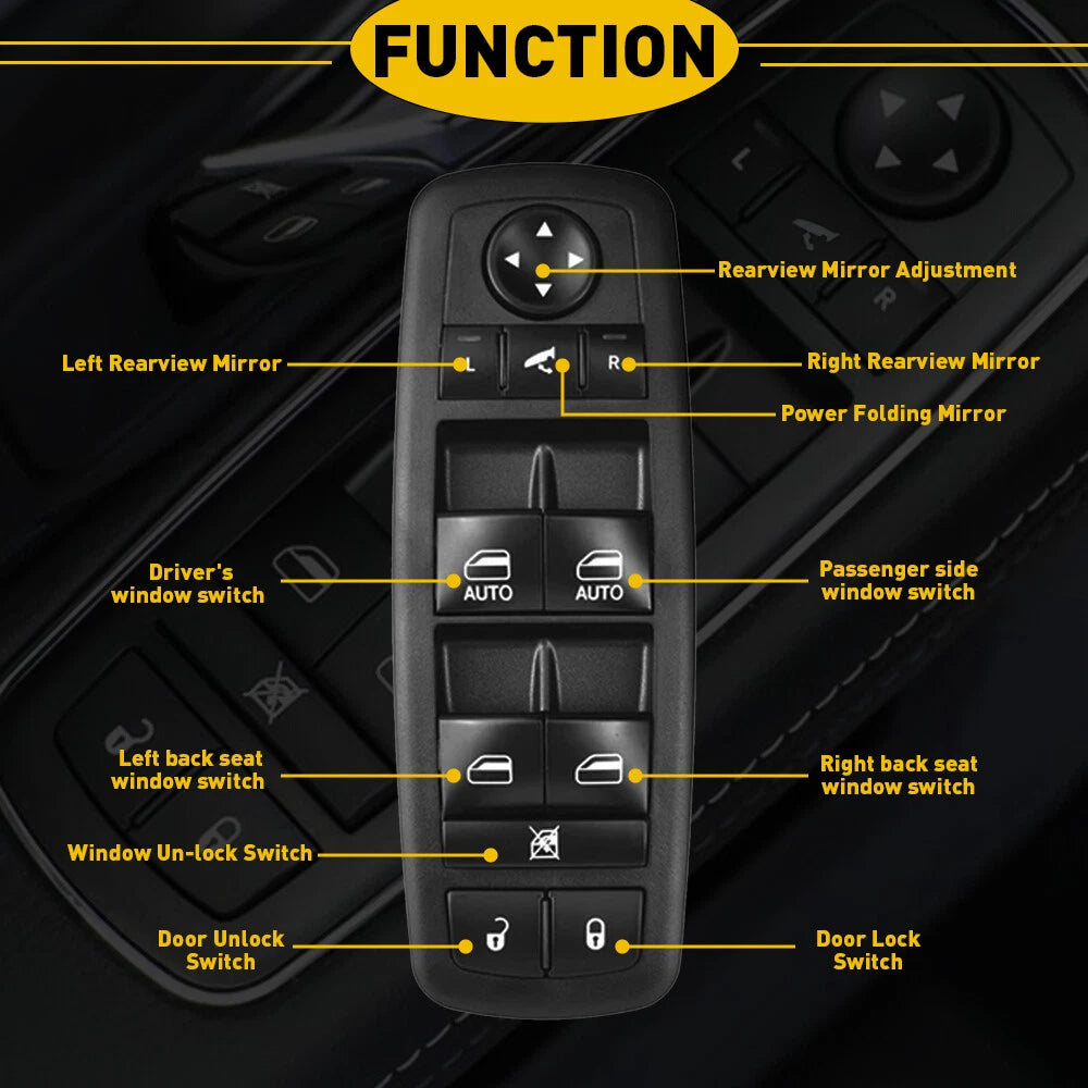 Power Window Control Door Switch for Ram 1500 2500 3500 (2013-2016)