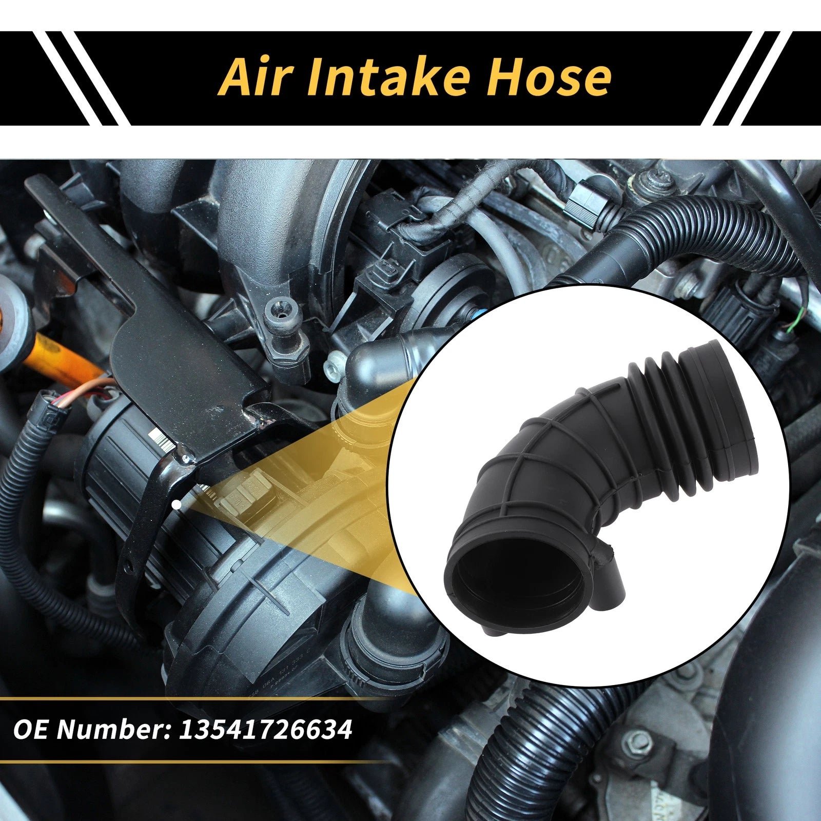 Engine Air Intake Hose for BMW 5 E34 525 (1991–1996) No. 13541726634 Rubber