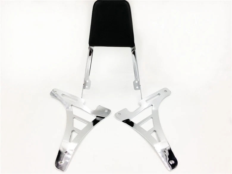Chrome Backrest Sissy Bar with Leather Pad for Harley Sportster 883 1200 (2004–2023)