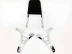 Chrome Backrest Sissy Bar with Leather Pad for Harley Sportster 883 1200 (2004–2023)