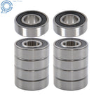 Set of 10 Ball Bearings 6202-2RS for Motors (15x35x11mm, Double Rubber Seal)