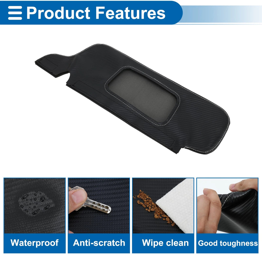 Sun Visor Cover Set for Ford Mustang (Left & Right) Carbon Fiber Black