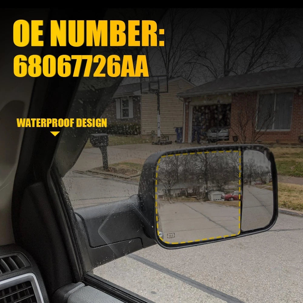 Heated Towing Mirror Glass for Dodge Ram Pickup (YYYY–YYYY)