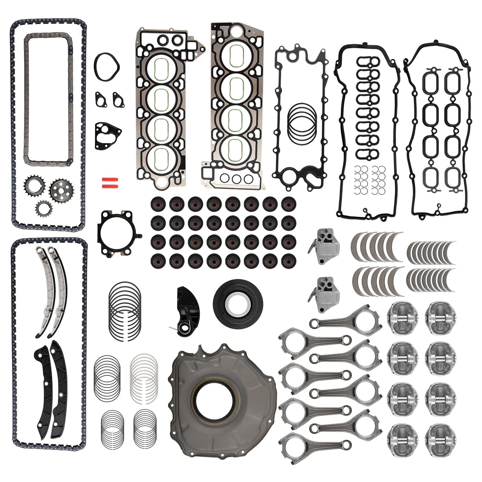AJ133 Engine Overhaul Rebuild Kit with Rods & Timing for Jaguar Range Rover (2010–2012)