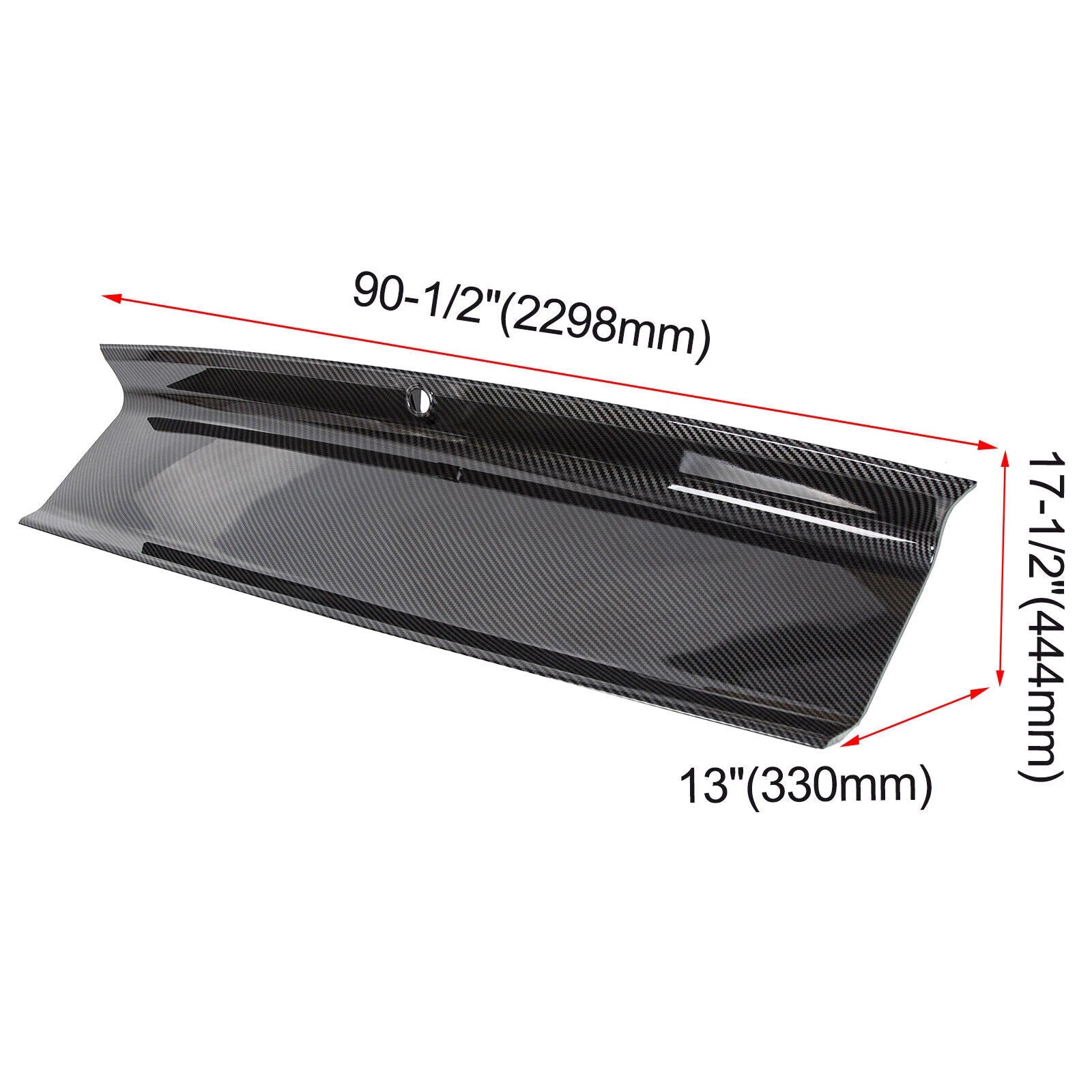 Carbon Fiber Look Trunk Decklid Panel Trim for Ford Mustang (2015-2023)