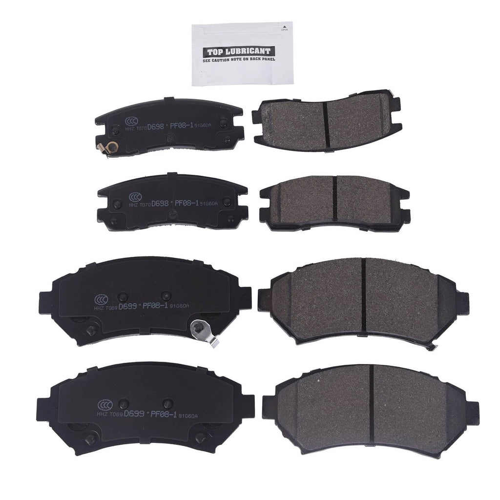 Set of 8 Ceramic Brake Pads for Cadillac DeVille, Chevy Venture