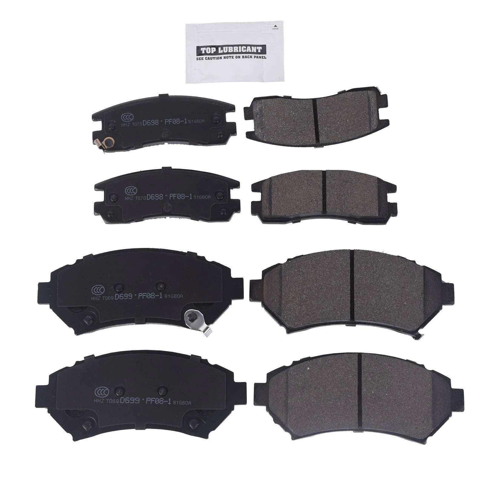 Set of 8 Ceramic Brake Pads for Cadillac DeVille, Chevy Venture