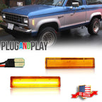 2X Amber LED Front Side Marker Lights for Ford F150 F250 F350