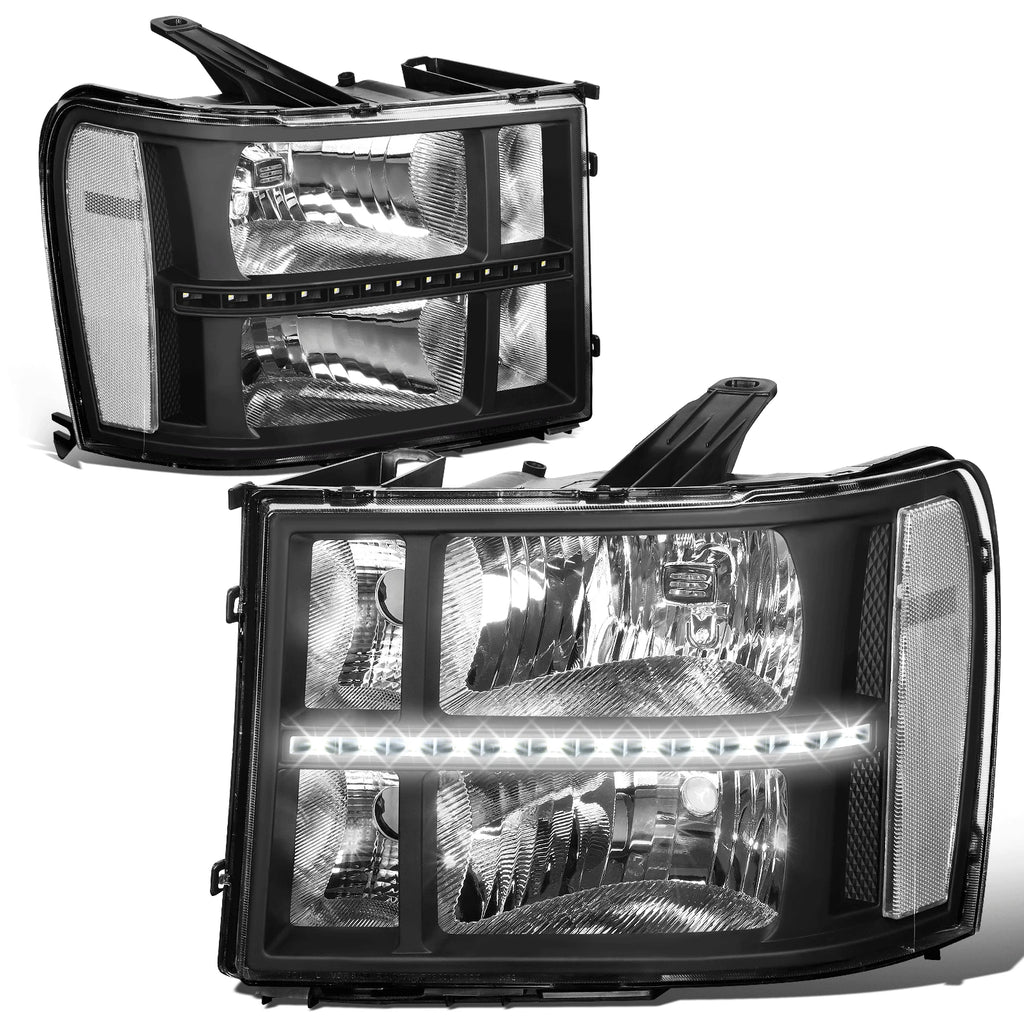 Custom LED DRL Headlight Lamps for GMC Sierra 1500 2500 3500 (2007–2014)