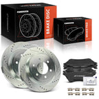 Rear Drilled Brake Rotors & Pads for Ford F150 Expedition (1997–2023)