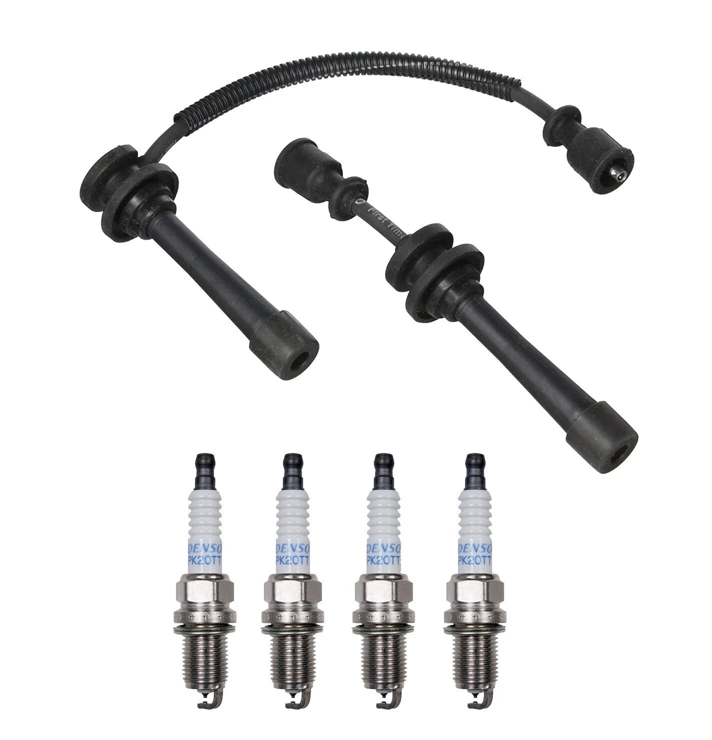 Denso Wire Set & 4 Platinum TT Spark Plugs for Kia Sportage (1995–2002)