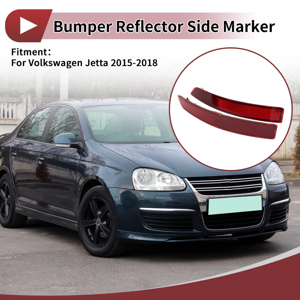 1 Pair Rear Bumper Reflectors No.5C6945106B for Volkswagen Jetta (2015–2018)