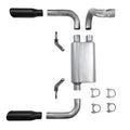 2.5" Dual Exhaust Kit for Jeep Wrangler (2018–2025) - Rolled Black Tips