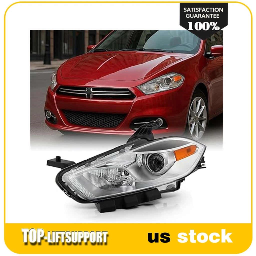 Right Side Headlight for Dodge Dart (2013–2016) Chrome Projector