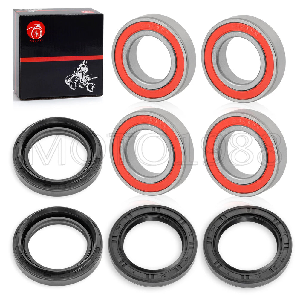 2X Front Wheel Bearing Seal Kits for Yamaha Grizzly 350 400 450 (2007–2008)