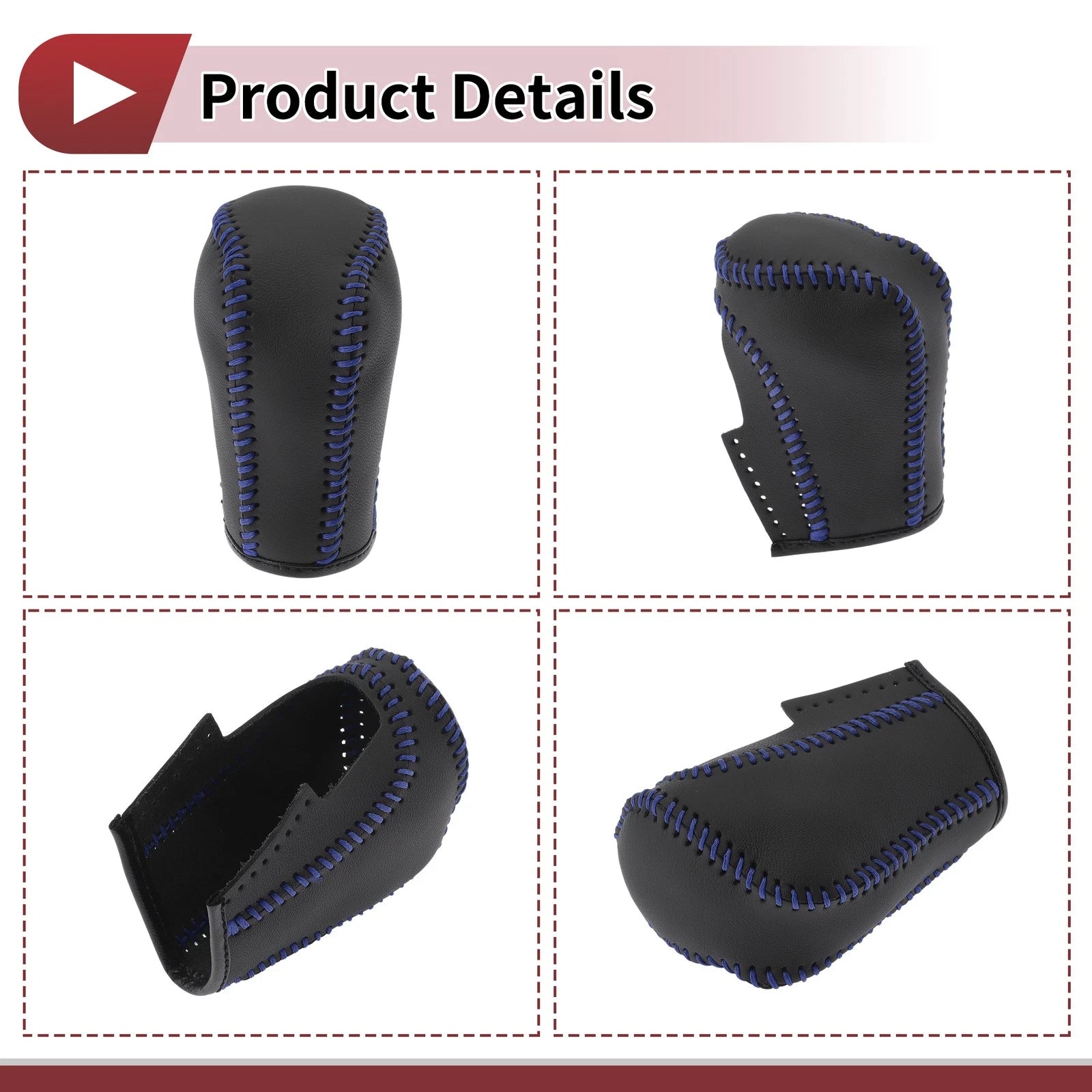 1Pc Gear Shift Knob Cover for Honda Inspire (2023) Blue Faux Leather