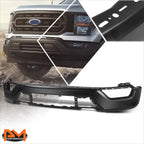 Steel Front Bumper Face Bar for Ford F-150 (2021–2023) Black w/o Sensor Holes