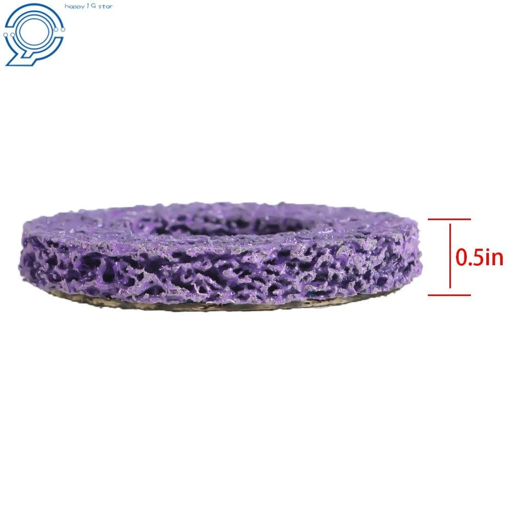 Set of 5 4" Poly Strip Disc Wheels for Angle Grinder - 45 Grit