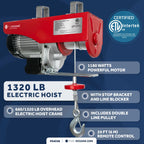 Electric Hoist Pulley System for Electric Winch (1320 lb, 20 ft Control)