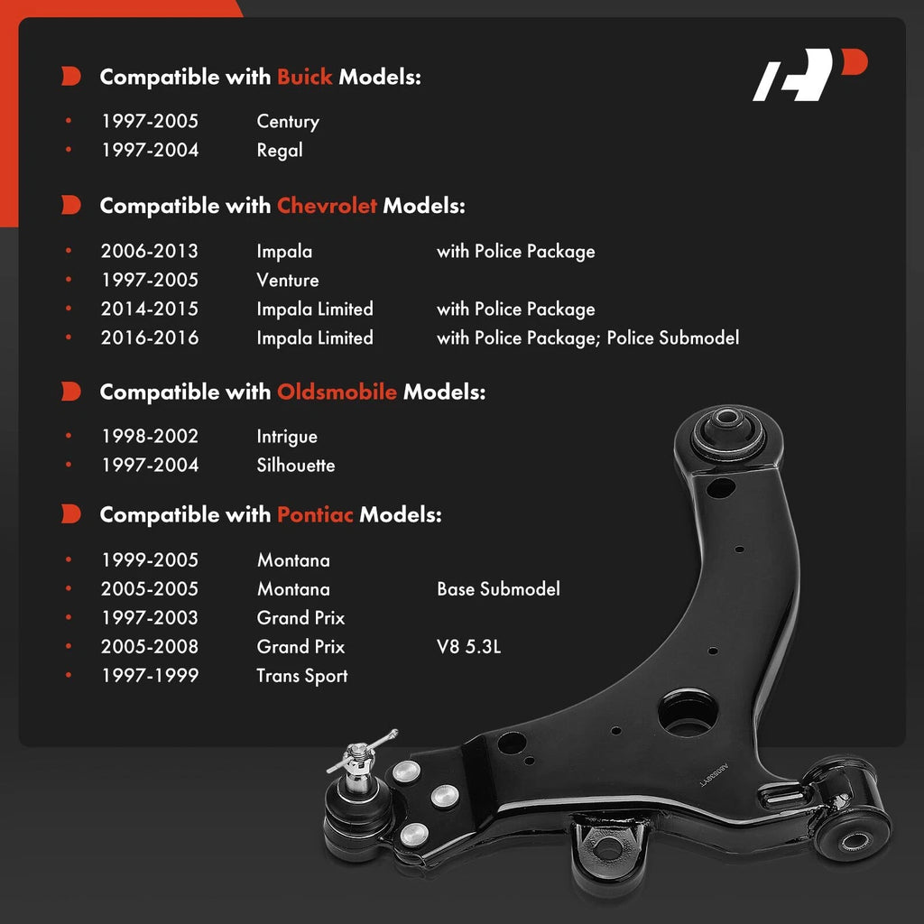 Front Left Lower Control Arm with Ball Joint for Chevrolet Impala